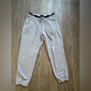 Calvin Klein Women’s Heather Gray Joggers with Logo Waistband